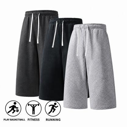 Athletic Elastic Drawstring Sweat Shorts
