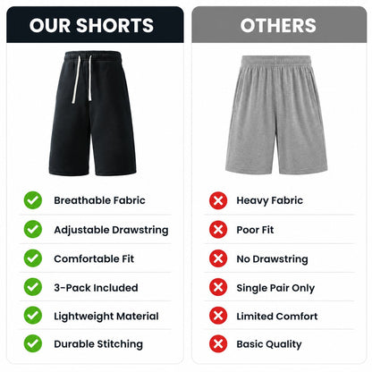Athletic Elastic Drawstring Sweat Shorts