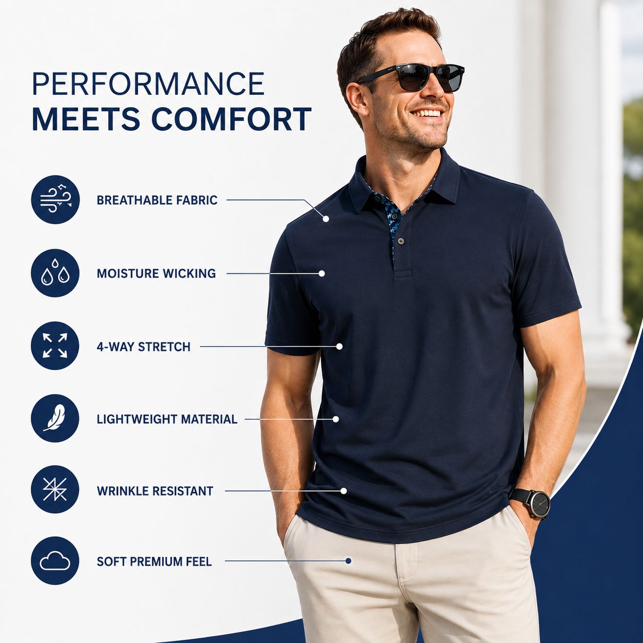 3-Pack Men's Polo Shirts